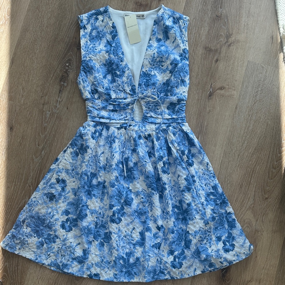 Abercrombie & Fitch Blue and White Floral Dress